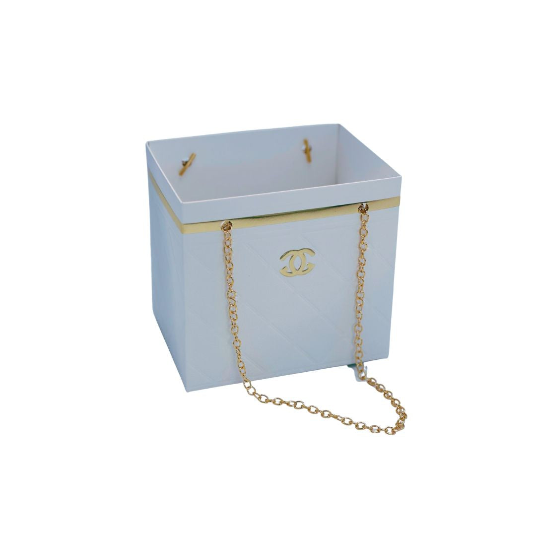 Flower Bag with Golden Chain