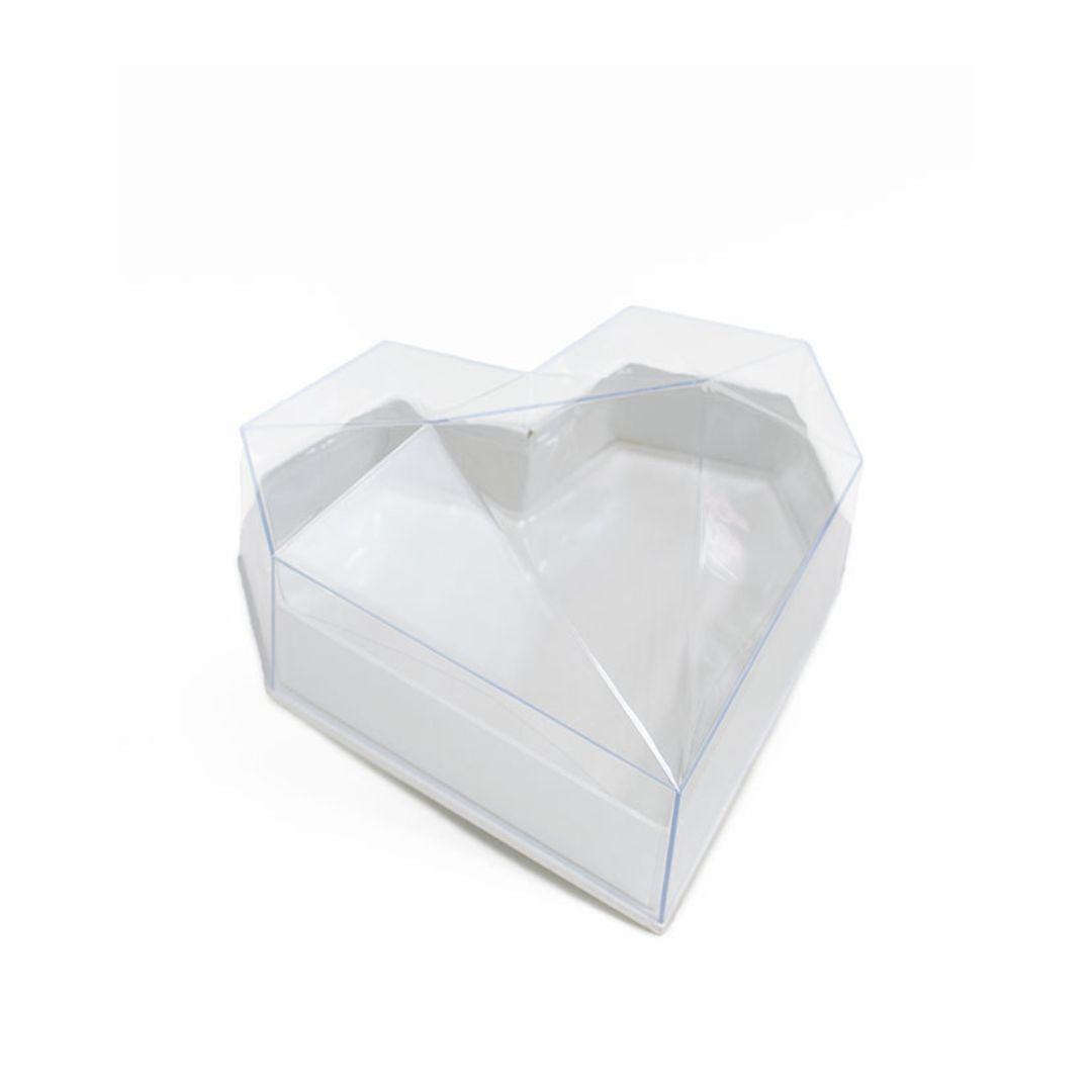 Clear Lid Diamond Heart Flower Box