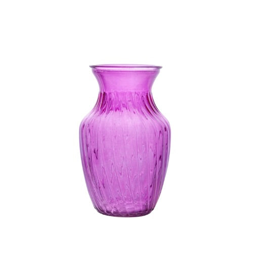 Swirl Belly Glass Vase 4w X 8h