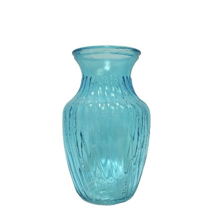 Swirl Belly Glass Vase 4w X 8h