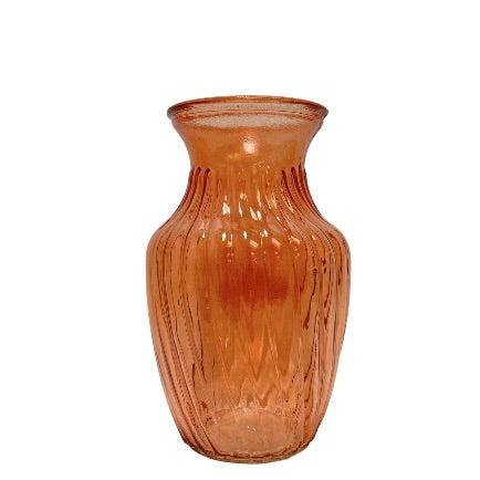 Swirl Belly Glass Vase 4w X 8h