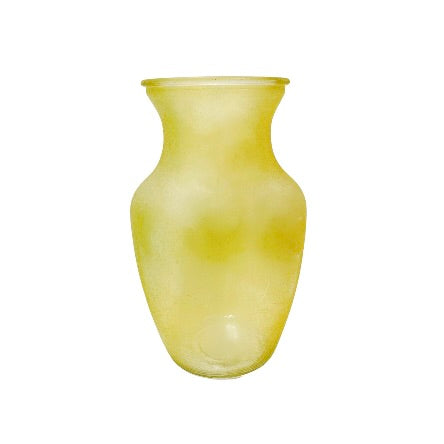 Frosted Belly Glass Vase 4w X 8h