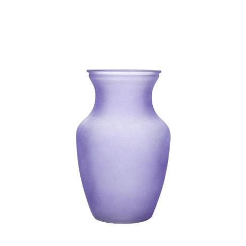 Frosted Belly Glass Vase 4w X 8h