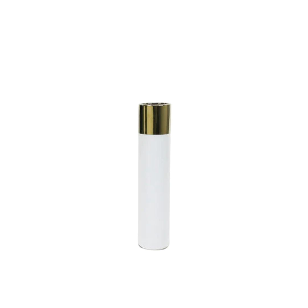 Gold Topped Ceramic Cylinder
