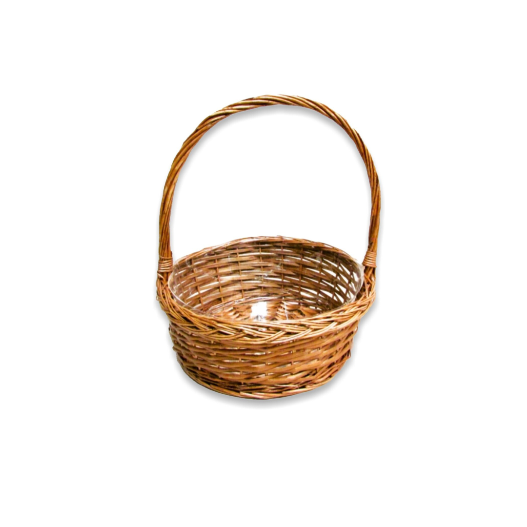 Willow round 12″ basket with braided rim