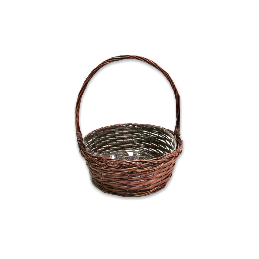 Willow round 12″ basket with braided rim