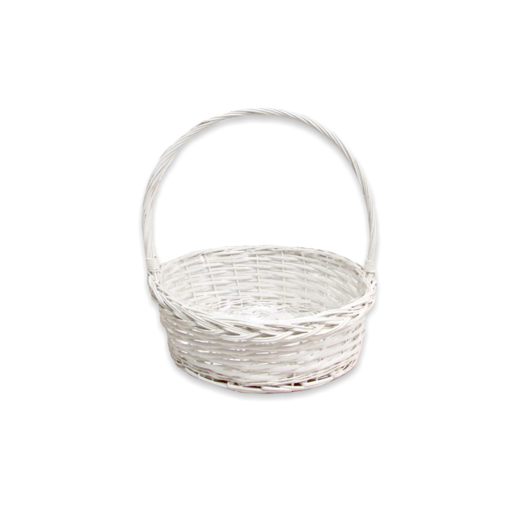 Willow round 12″ basket with braided rim