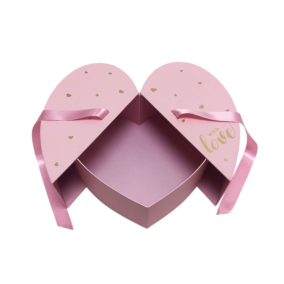 Ribbon Open Heart Flower Box