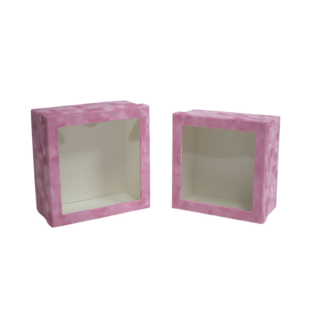 Velvet Square Flower Box (Set of 2)