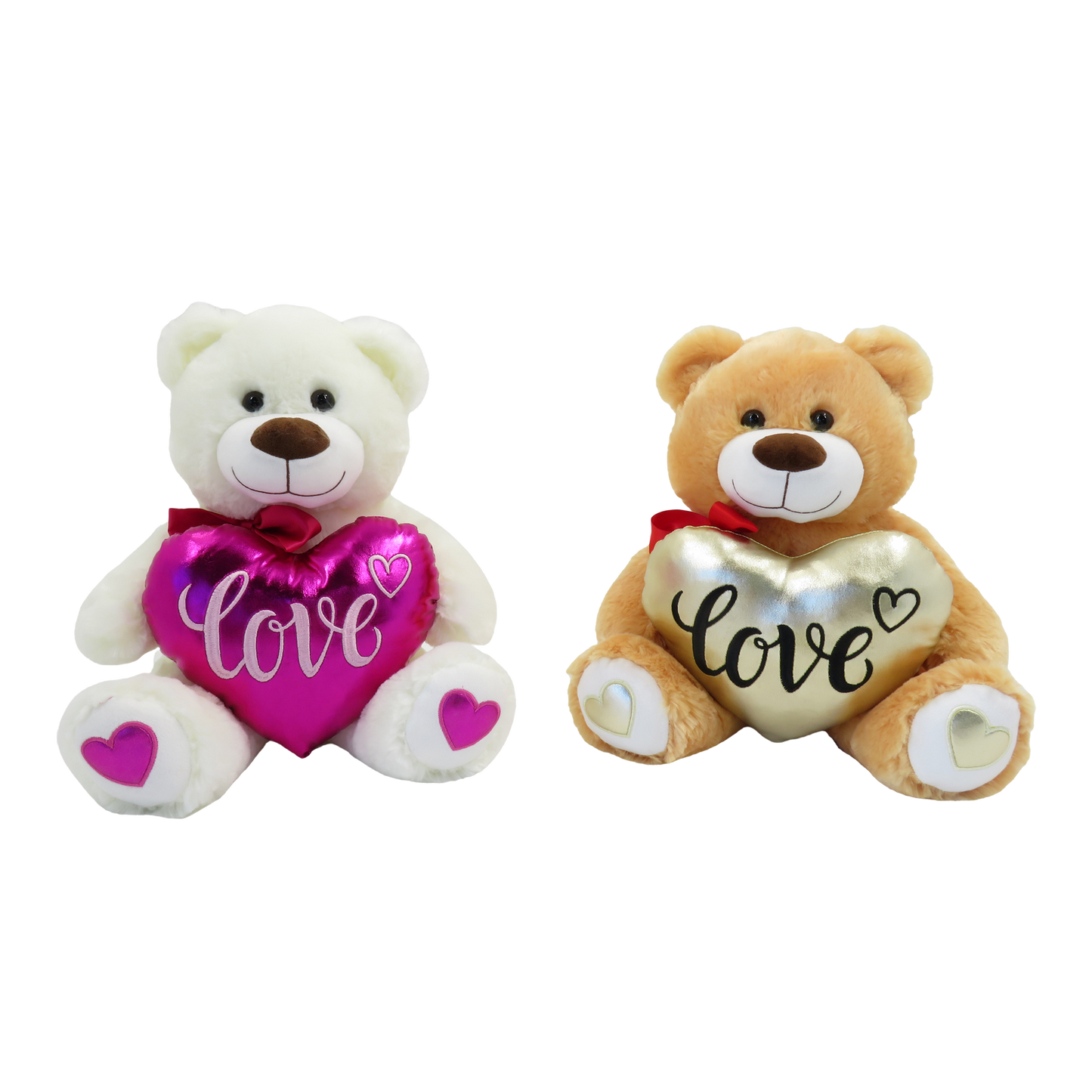 15" Te Amo Glitter Heart Teddy