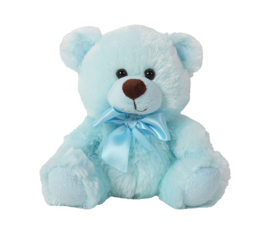 6" Blue Bear with Ribbon