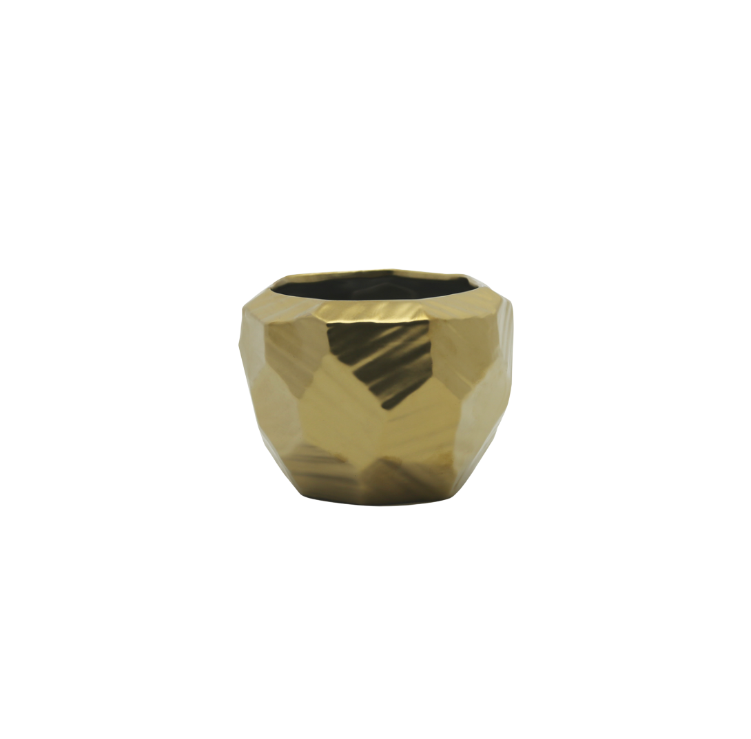 Ceramic Geometric Pot 5.1x4.1 (3.75" opening)