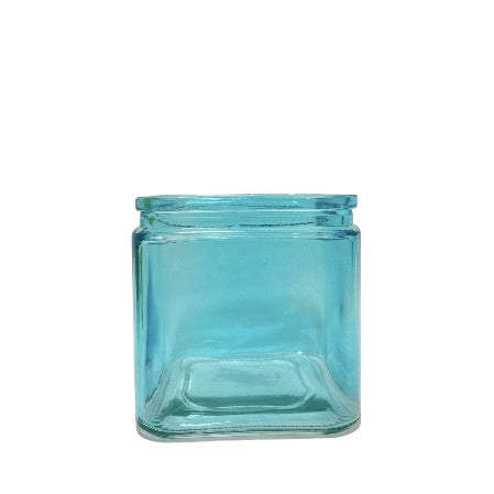 Cube Glass Vase 4.5w X 4.75h