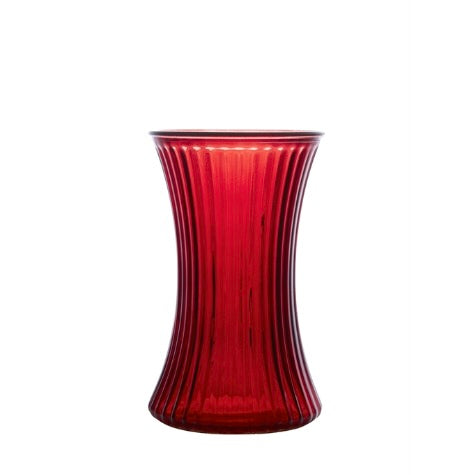 Ribbed Glass Vase 5w X 8h