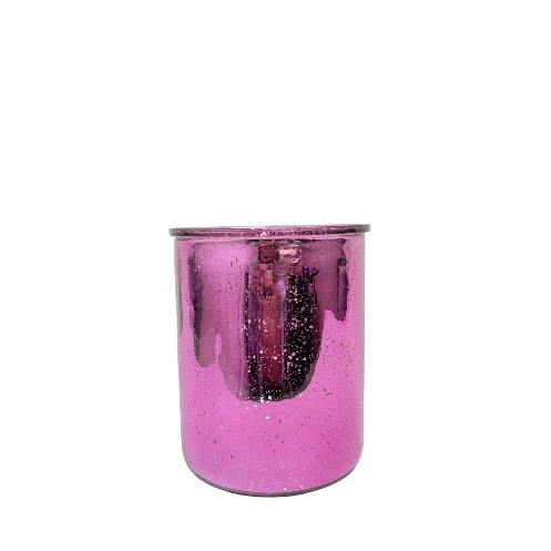 Cylinder Mercury Glass Vase 5w X 6h