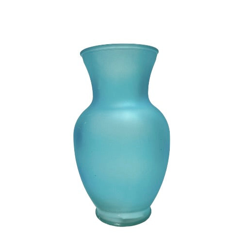 Frosted Belly Glass Vase 5w X 11h