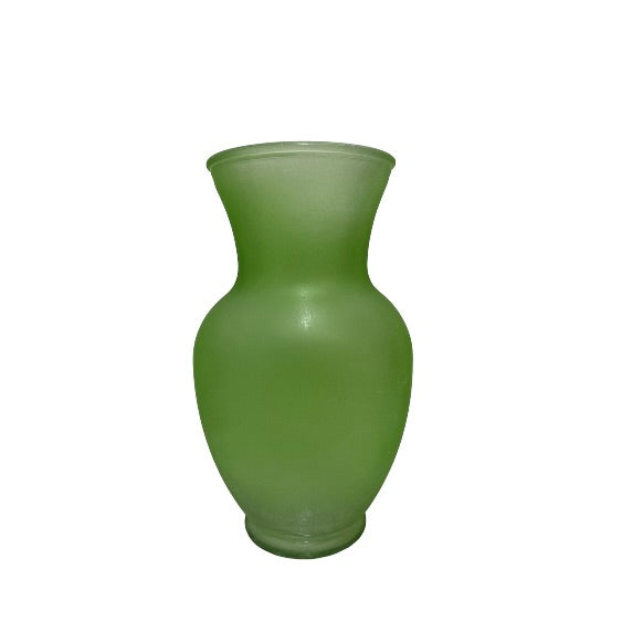 Frosted Belly Glass Vase 5w X 11h
