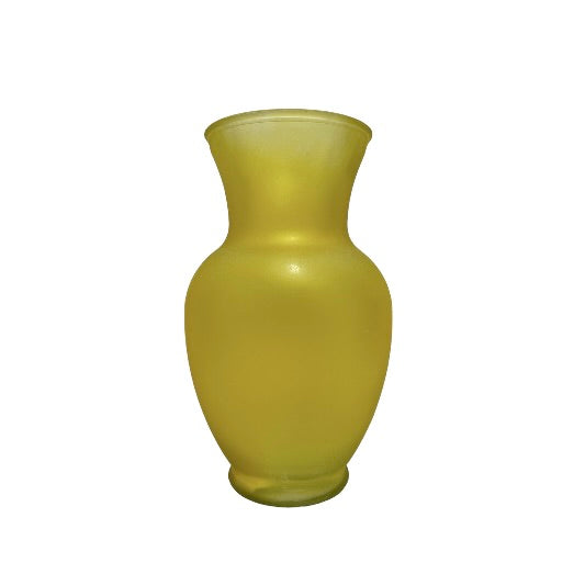 Frosted Belly Glass Vase 5w X 11h