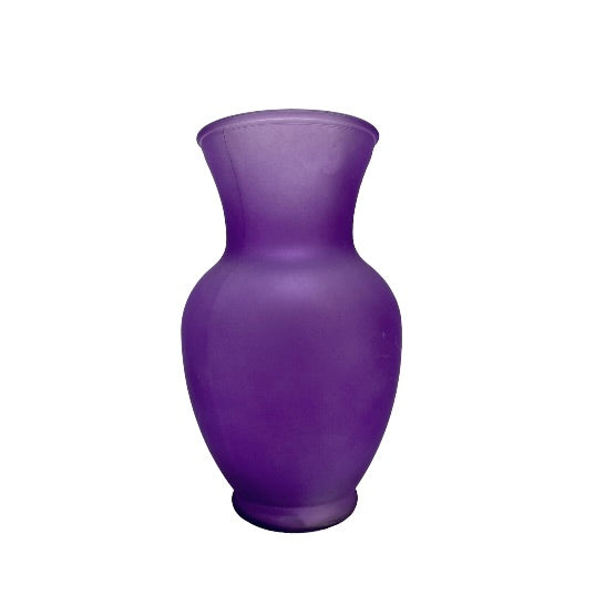 Frosted Belly Glass Vase 5w X 11h