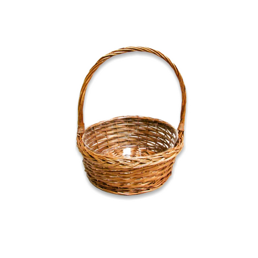 Willow round 12″ basket with braided rim