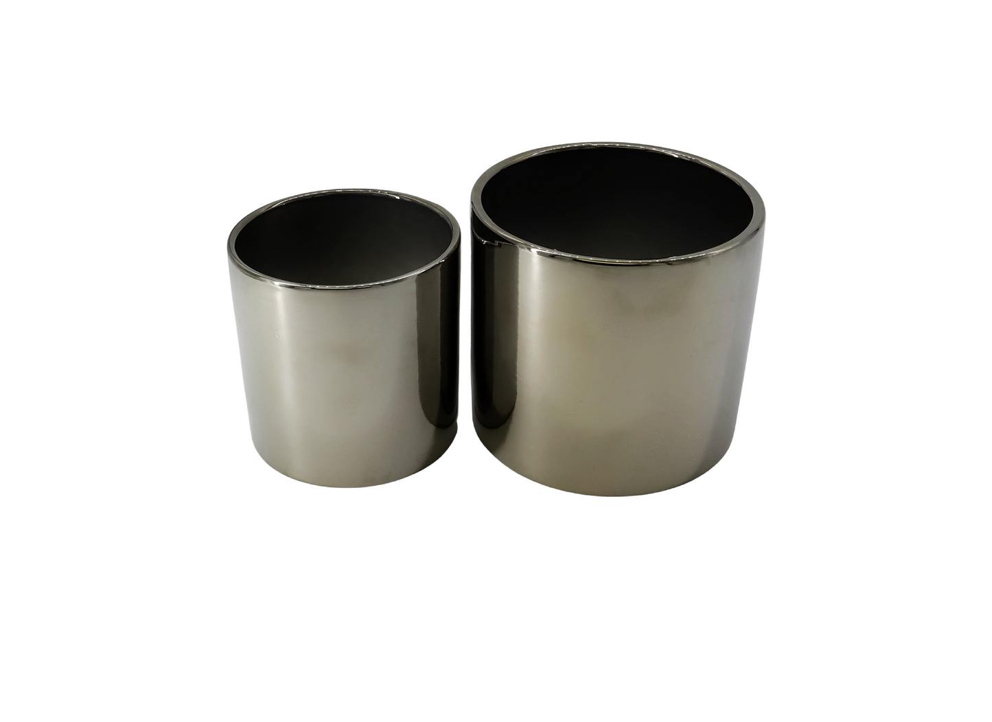 Cylinder Ceramic Container 2pc Set 6x6.5 5x5