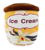 15" Yum Yum Smoochy Pals Vanilla Quart Ice Cream